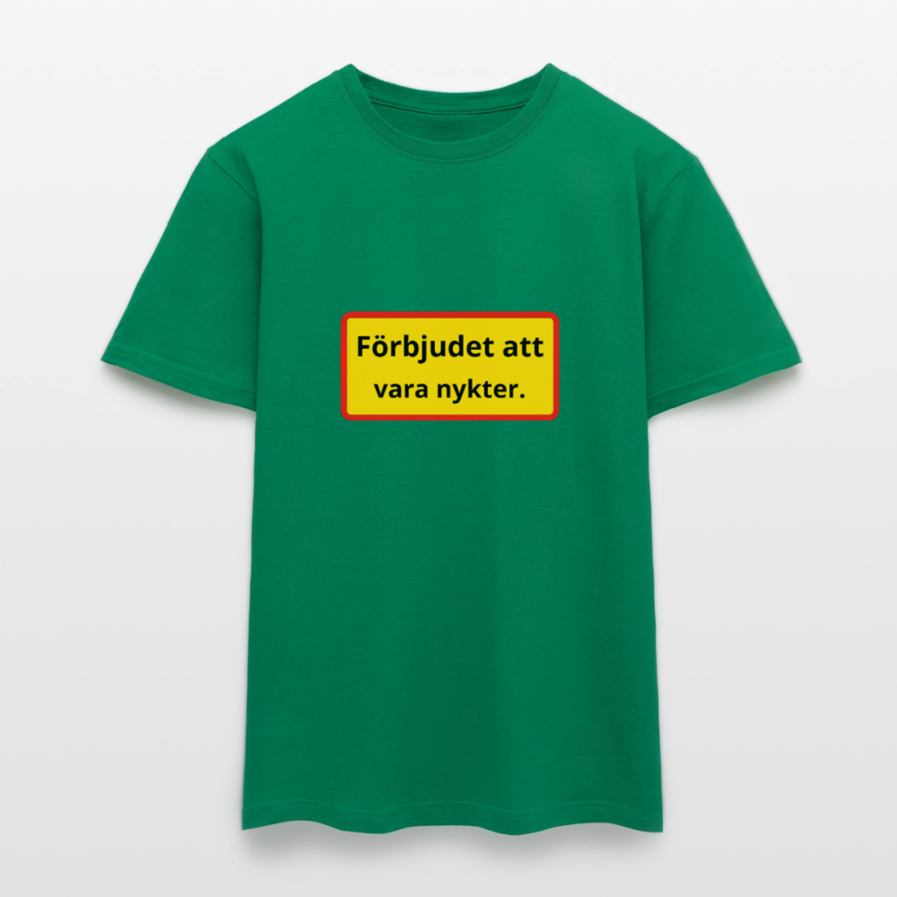 Förbjudet att vara nykter T-shirt Herr - kellygrön