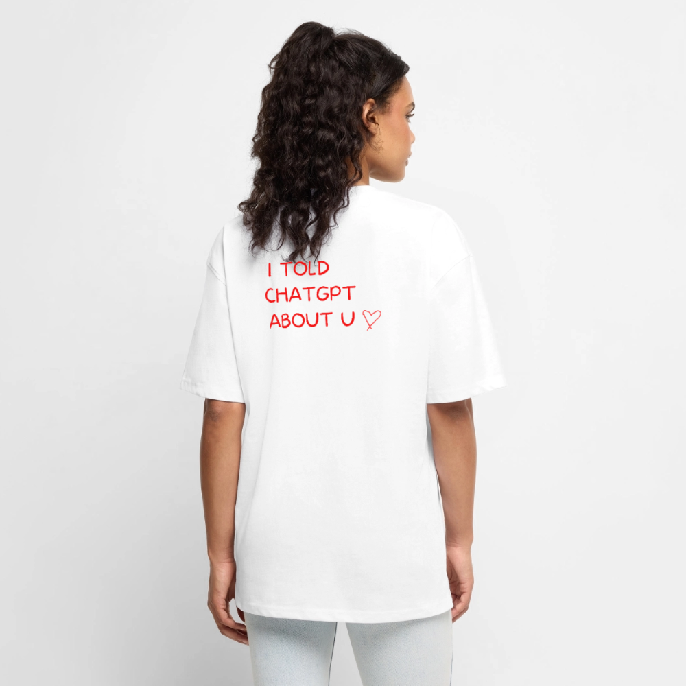 I told ChatGPT about u Oversized premium-T-shirt unisex - vit