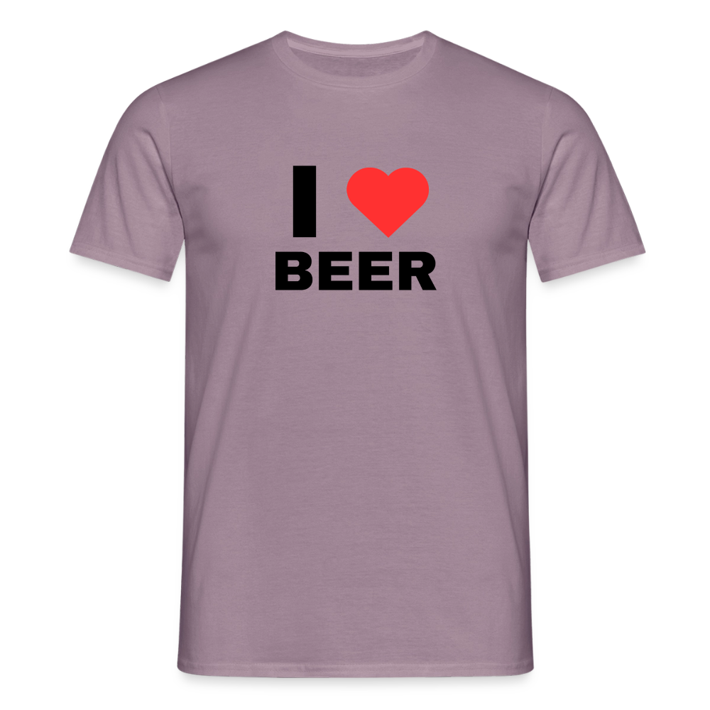 I love beer T-shirt herr - lilagrå 