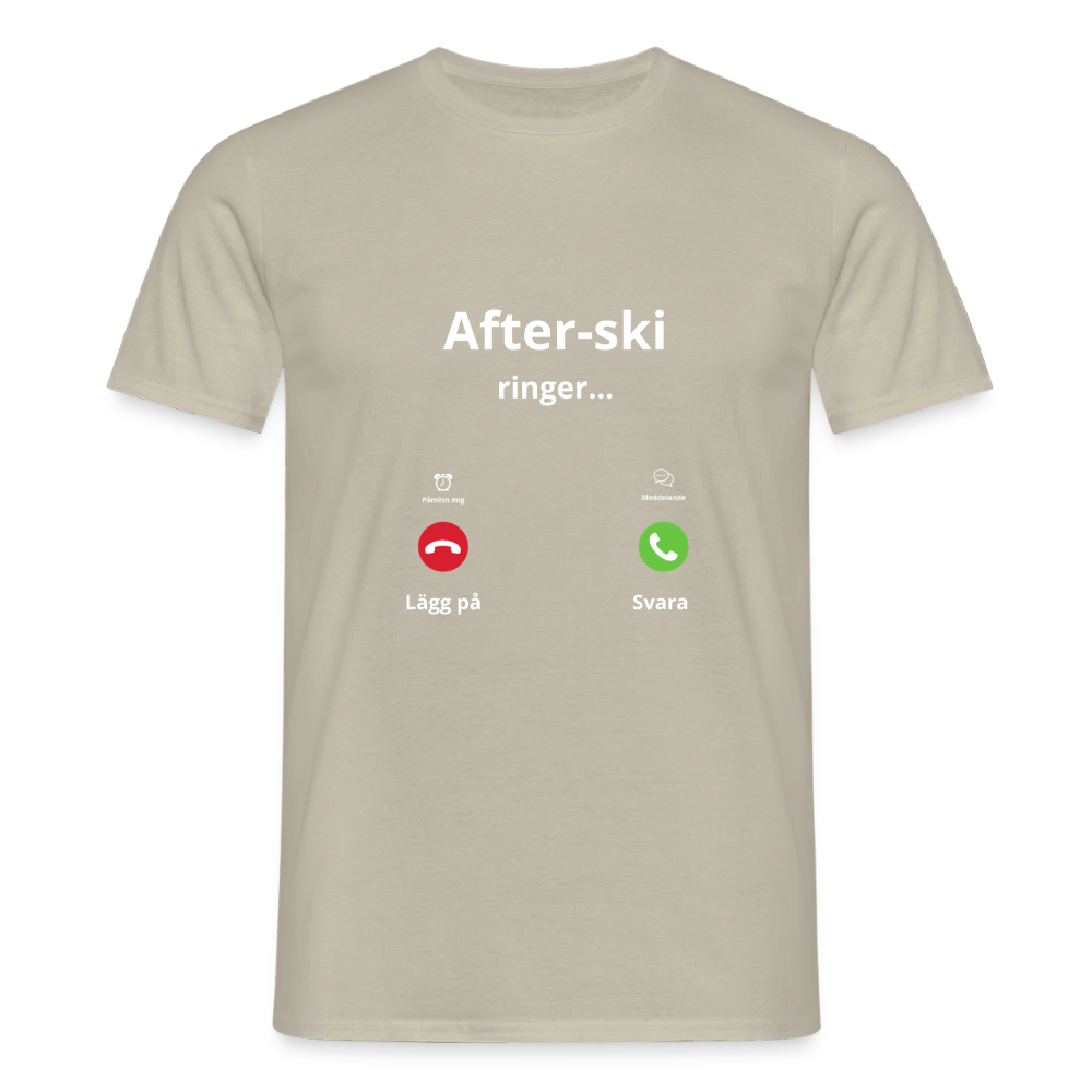 After-ski ringer... T-shirt herr - sandbeige