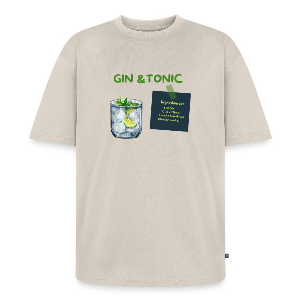 Gin & Tonic oversized premium-T-shirt unisex - beige
