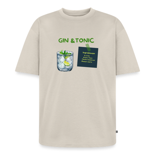 Gin & Tonic oversized premium-T-shirt unisex - beige