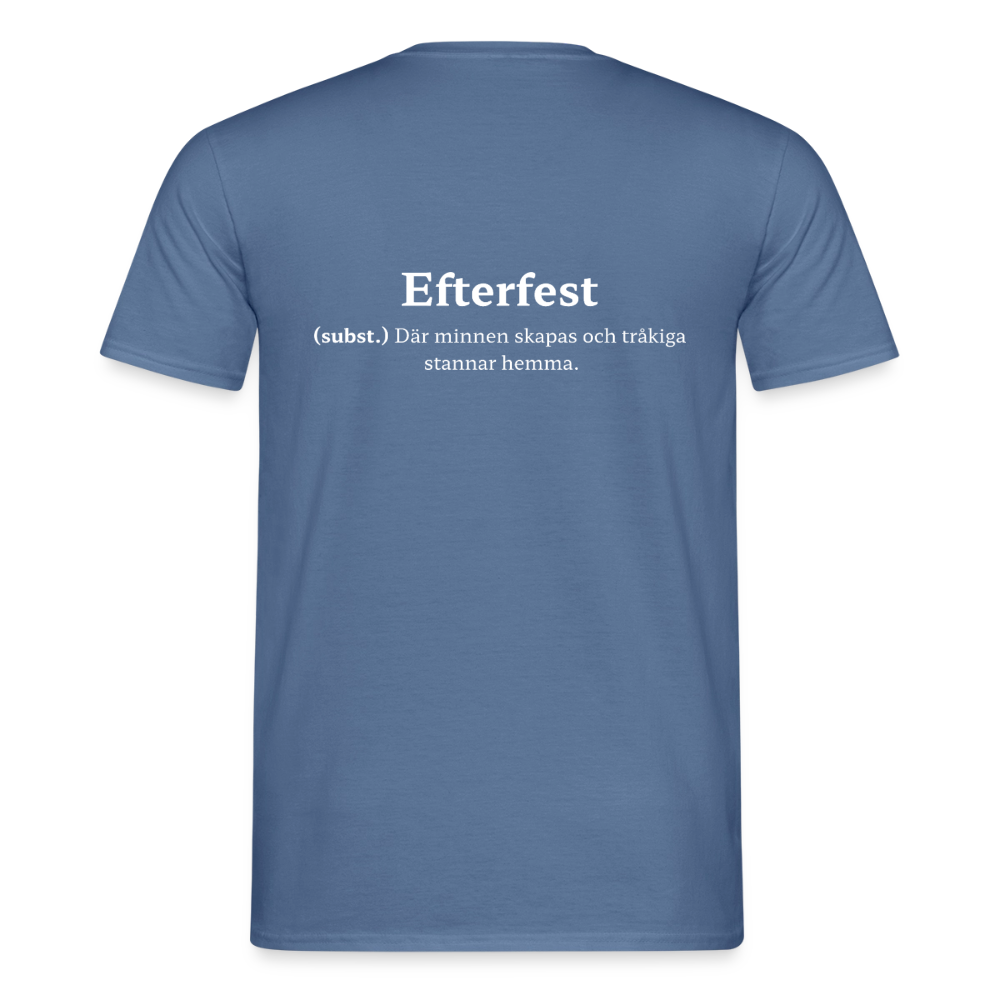 Efterfest T-shirt Herr - duvblå 