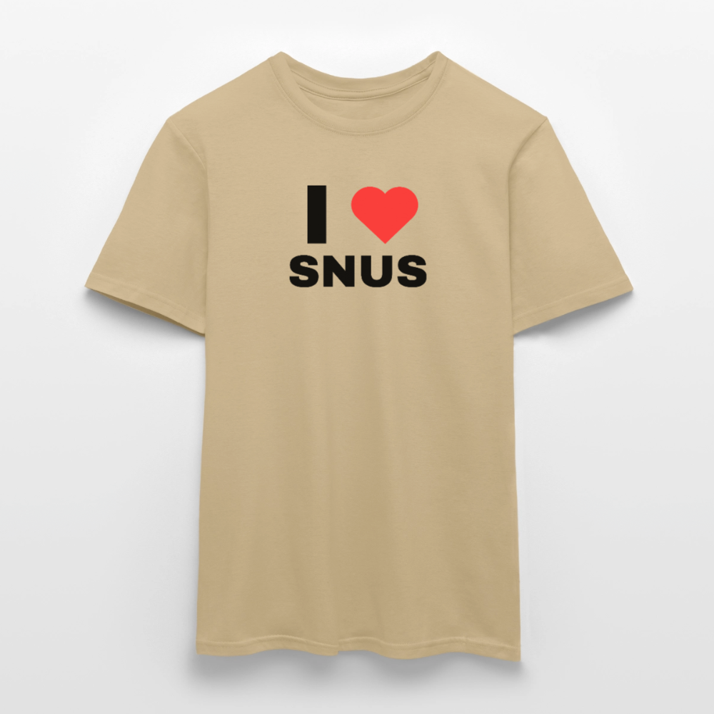 I love snus T-shirt herr - sandbeige
