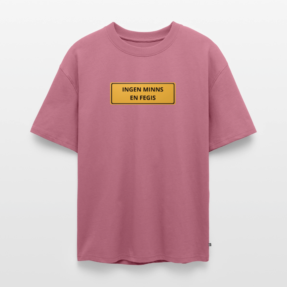 Ingen minns en fegis Oersized premium-T-shirt unisex - malvafärgad