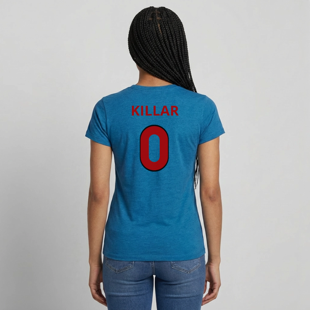 Killar 0 T-shirt dam - antikblå safirljung