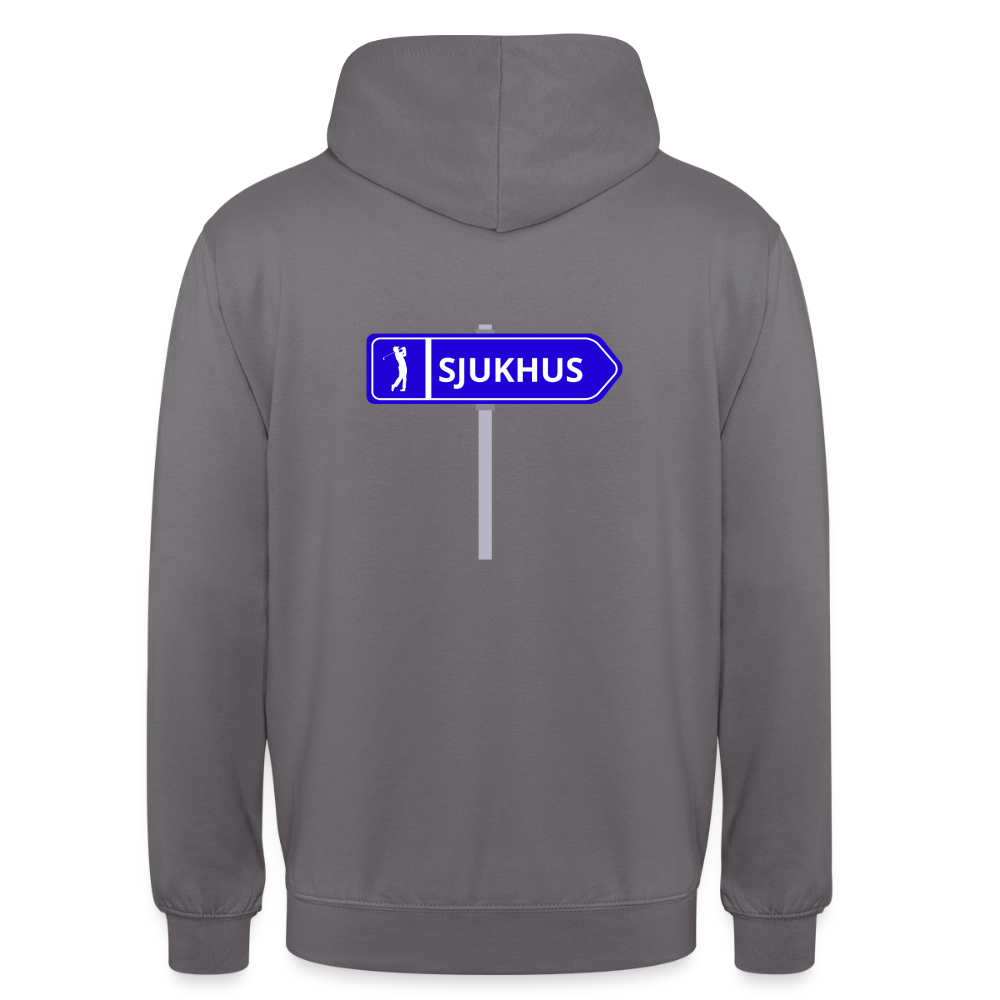 Sjukhus skylt  Hoodie Unisex - mellangrå