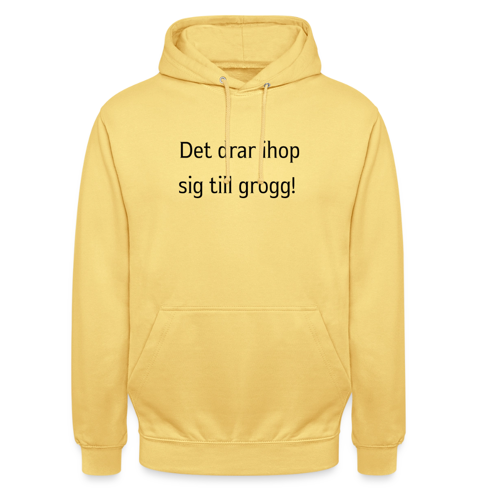 Det drar ihop sig till grogg! Hoodie Unisex - citrongul