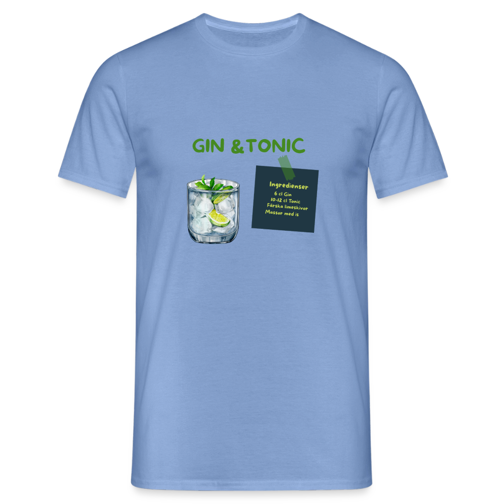 Gin & tonic T-shirt herr - carolina blue