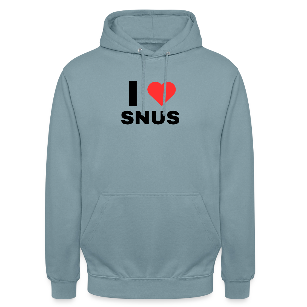I love snus Hoodie unisex - dimblå