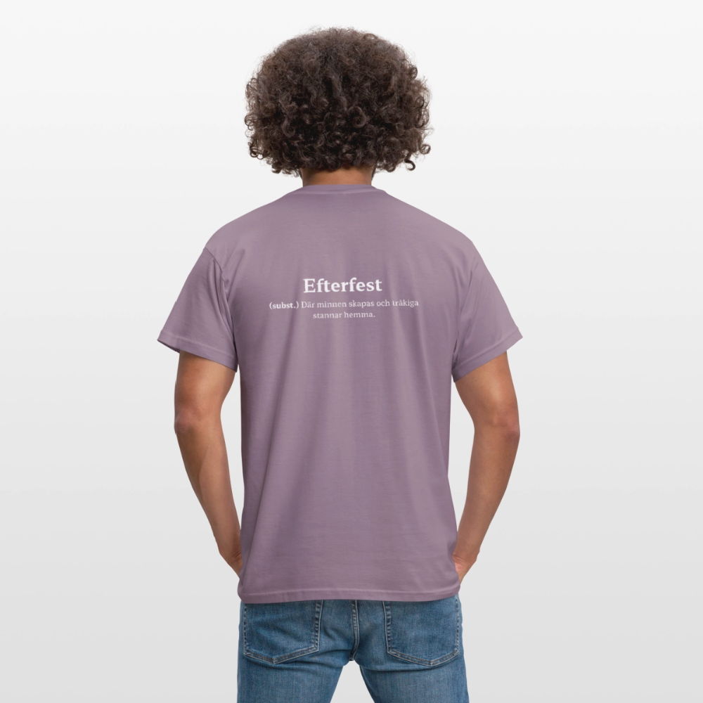 Efterfest T-shirt Herr - lilagrå 