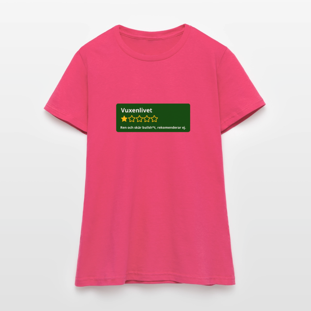 Recension på vuxenlivet T-shirt dam - azalea