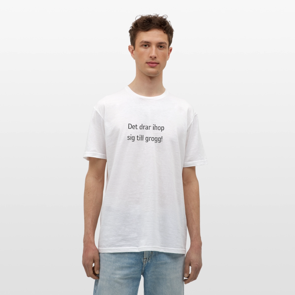 Det drar ihop sig till grogg! T-shirt herr - vit