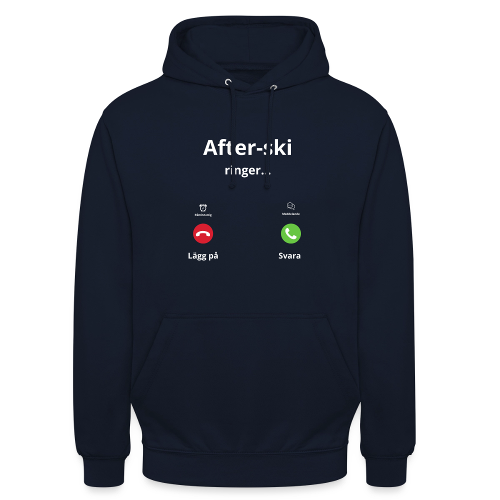 After-ski ringer... Hoodie unisex - marinblå