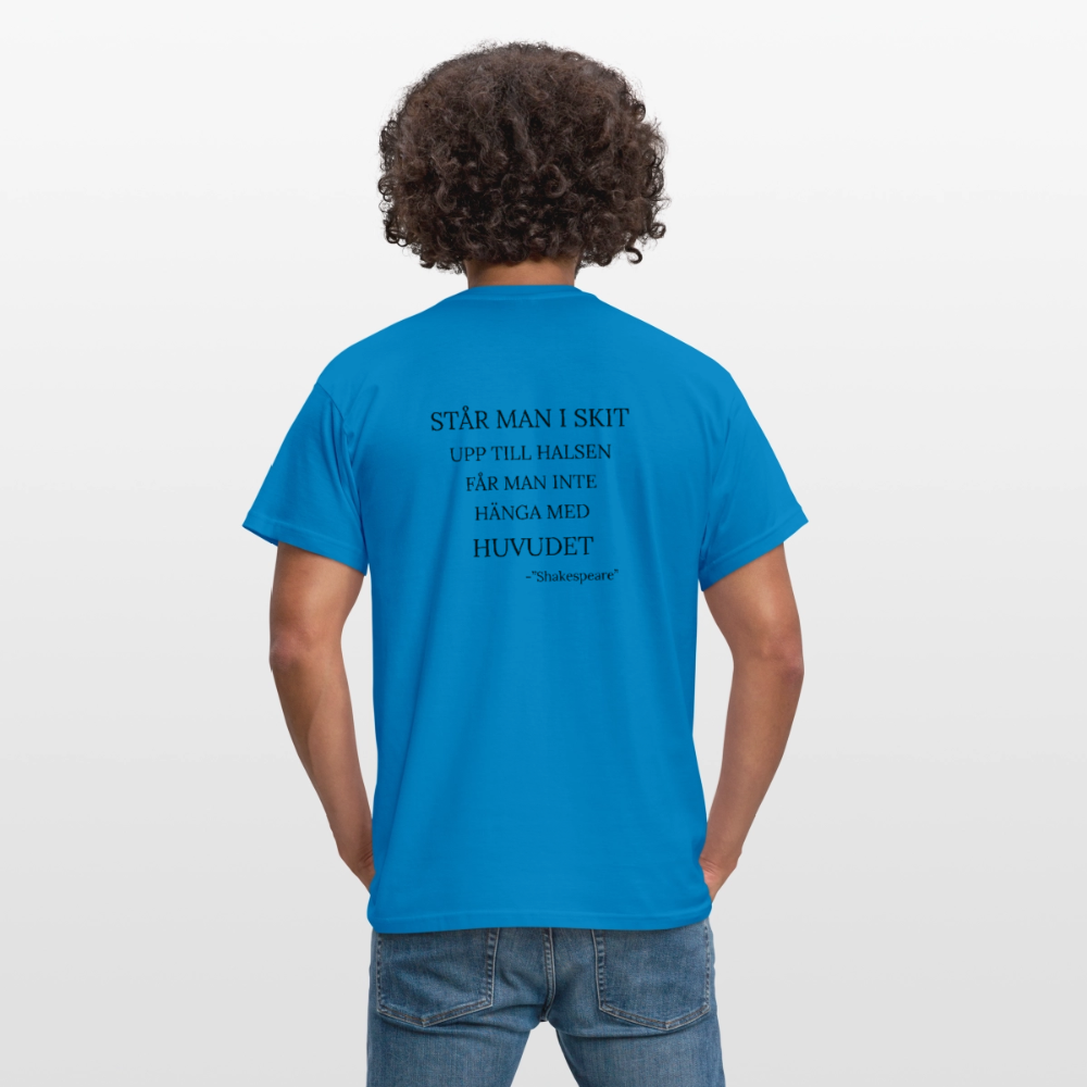 Står man i skit upp till halsen får man inte hänga med huvudet T-shirt Herr - kungsblå