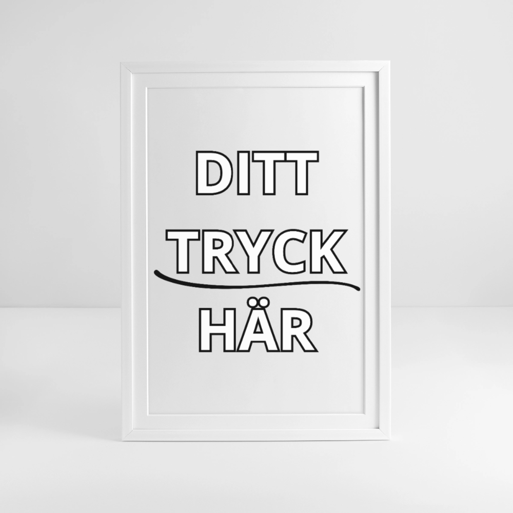 Inramad affisch (49 × 69 cm) - vit