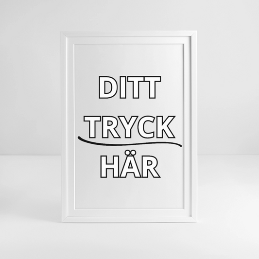 Inramad affisch (49 × 69 cm) - vit