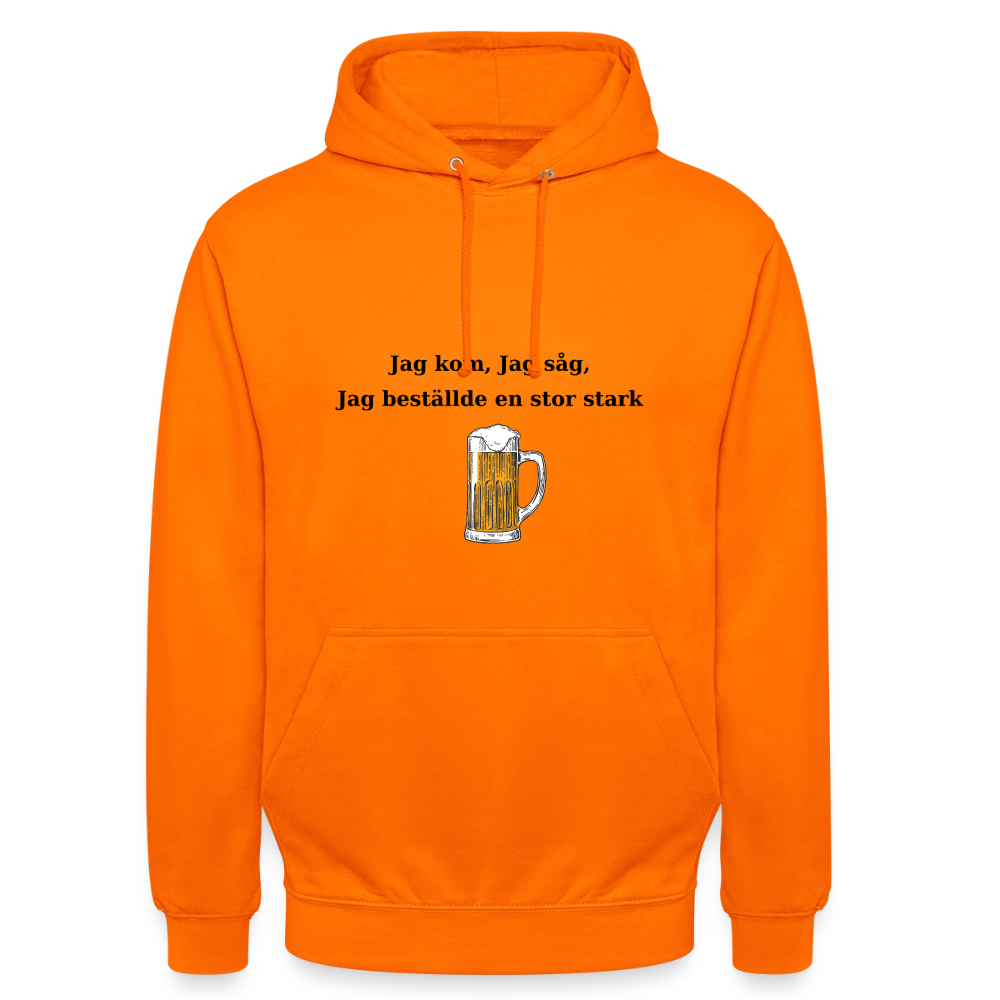 Jag kom, jag såg, jag beställde en stor stark Hoodie Unisex - orange