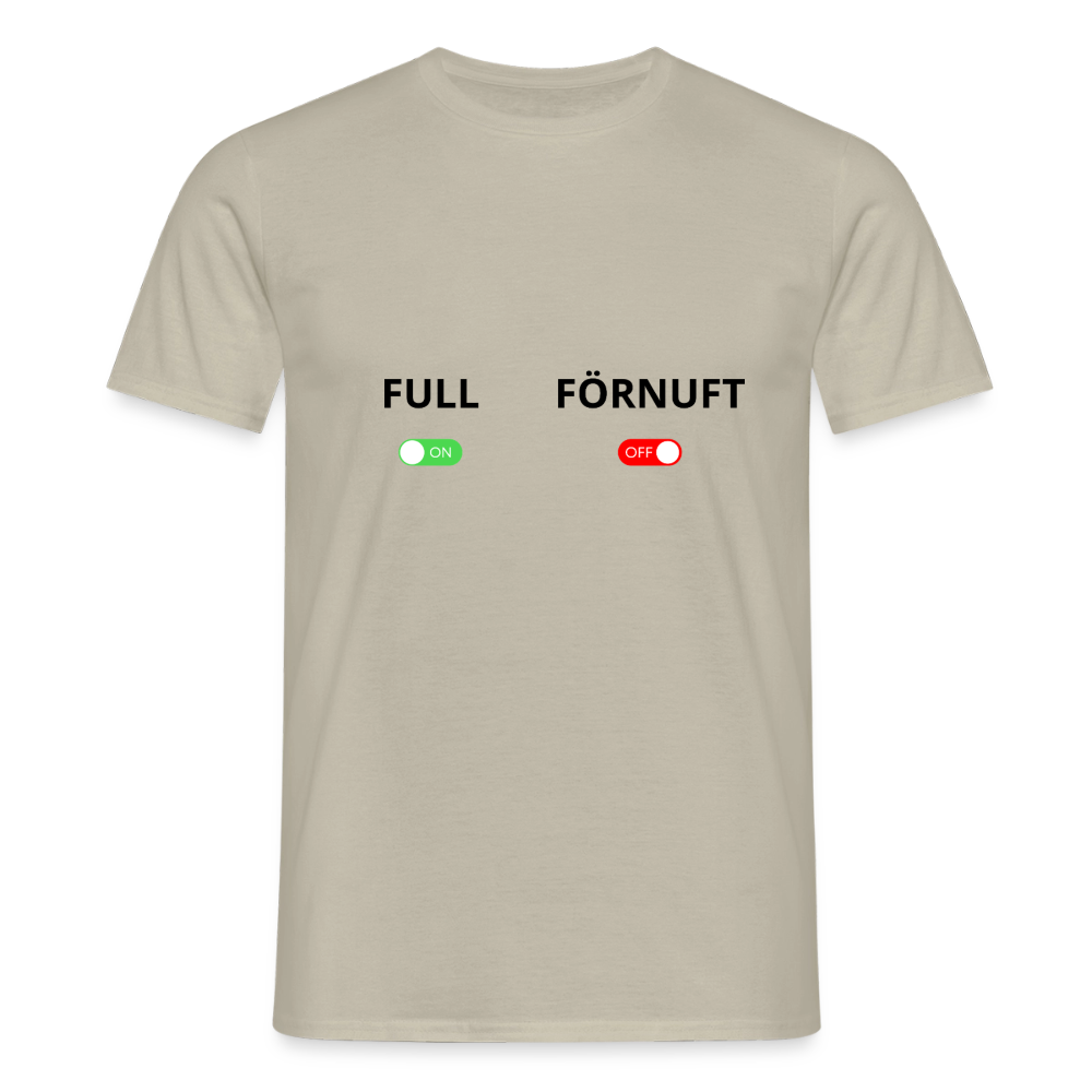 Full on, Förnuft off T-shirt Herr - sandbeige