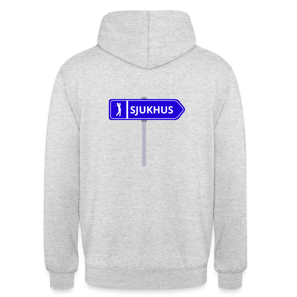 Sjukhus skylt  Hoodie Unisex - ljusgråmelerad