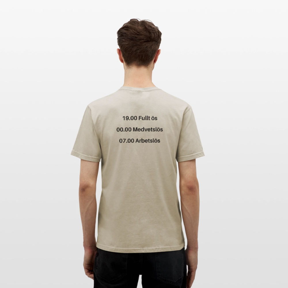 Fullt ös, medvetslös och arbetslös T-shirt herr - sandbeige