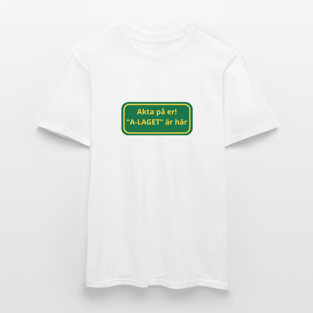 Akta på er A-laget är här T-shirt herr - vit