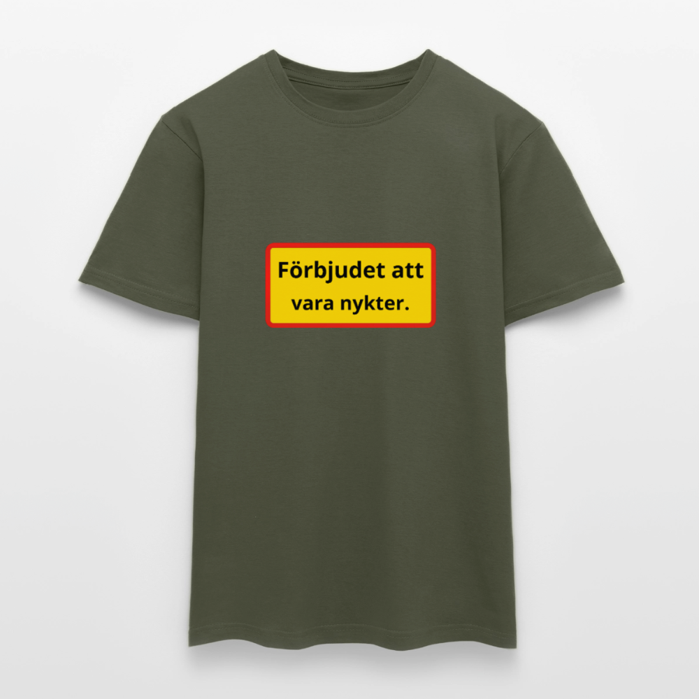 Förbjudet att vara nykter T-shirt Herr - Militärgrön
