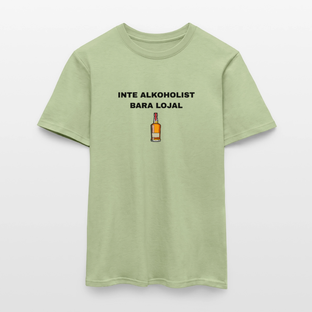 Inte alkoholist bara lojal T-shirt herr - salviagrön