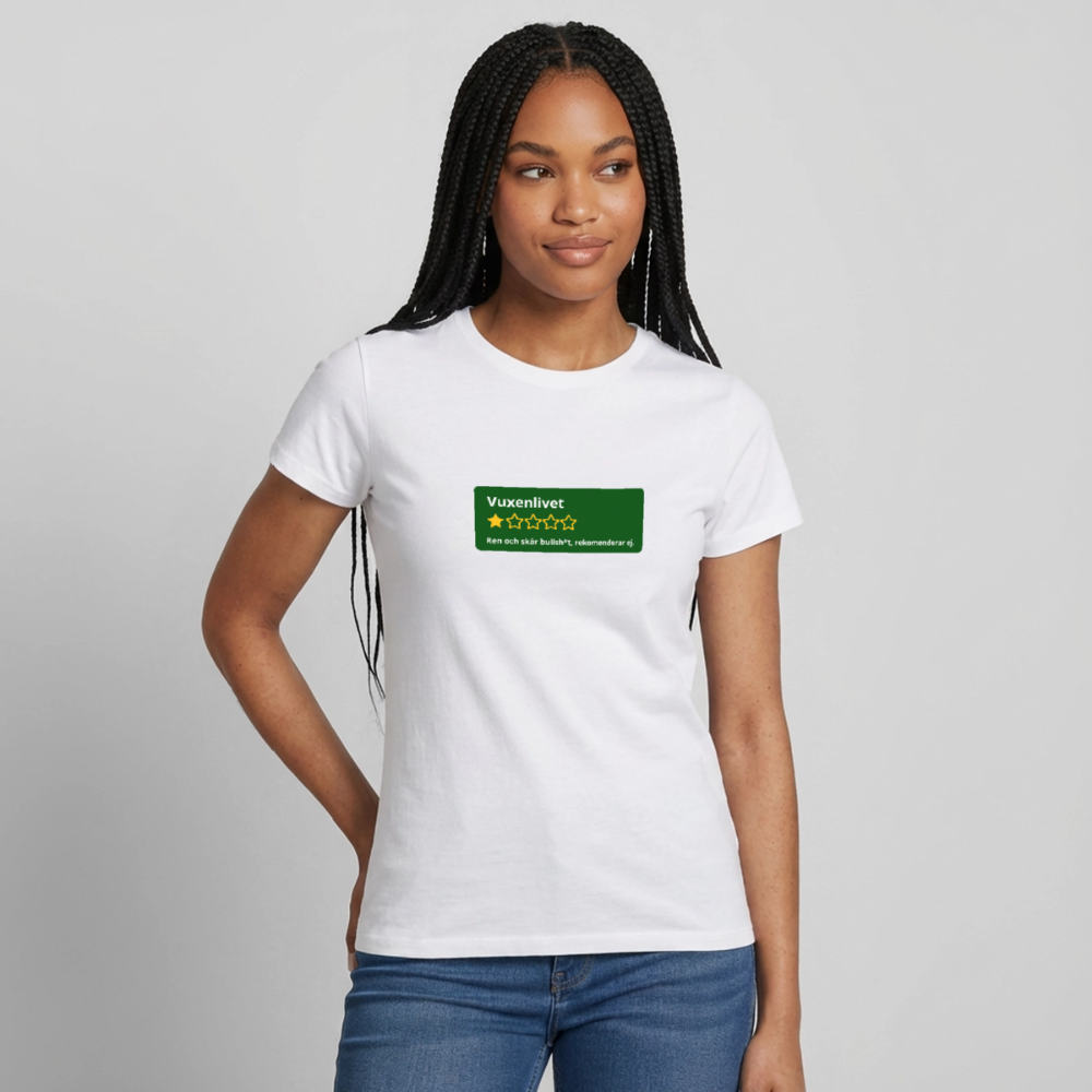 Recension på vuxenlivet T-shirt dam - vit